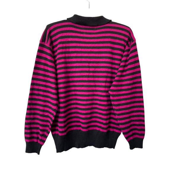 Vintage 90s Lord Isaacs Sweater Size Large Striped Long Sleeve Deadstock NEW - Picture 2 of 6
